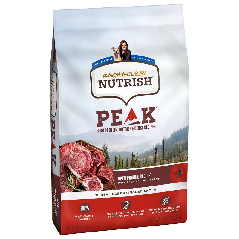 slide 6 of 6, Rachael Ray Nutrish PEAK Protein Open Prairie Recipe with Beef, Venison & Lamb Protein Dry Dog Food - 23lb, 23 lb