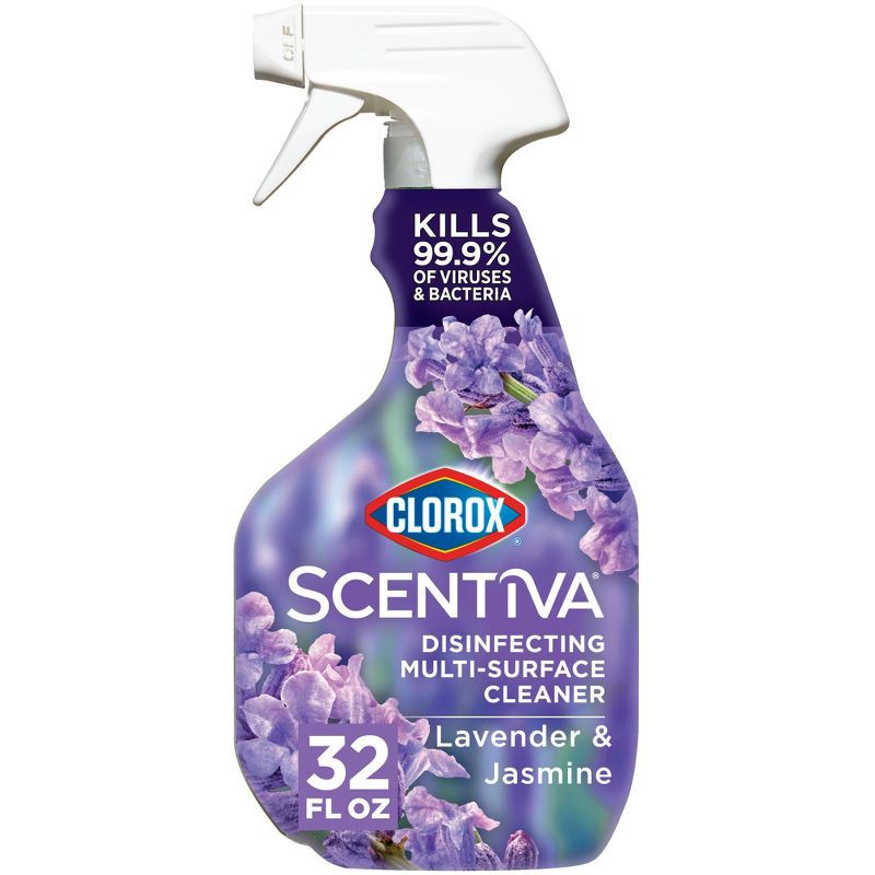 slide 1 of 15, Clorox Scentiva Lavender & Jasmine Multi-Surface Cleaner Spray Bottle Bleach Free - 32 fl oz, 32 fl oz