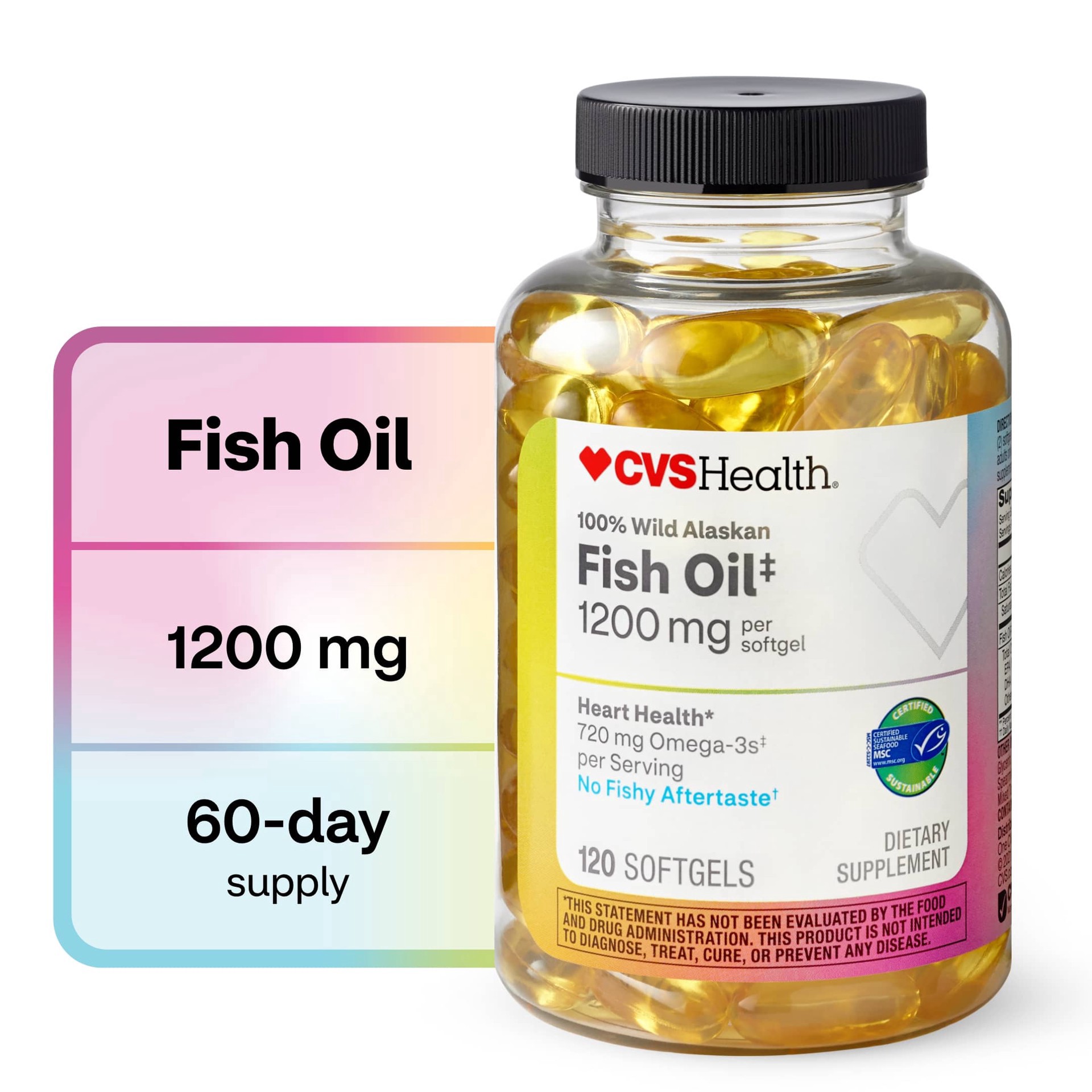 slide 1 of 1, Cvs Health 100% Wild Alaskan Fish Oil Softgels, 120 Ct, 1 ct