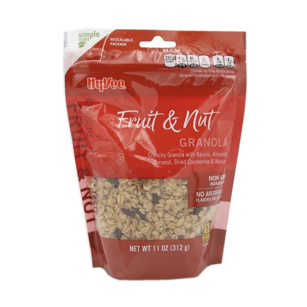 slide 1 of 1, Hy-Vee Granola Fruit And Nut, 11 oz