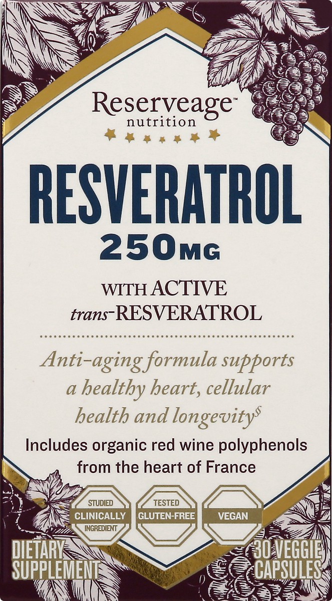 slide 5 of 9, Reserveage Resveratrol, 30 ct