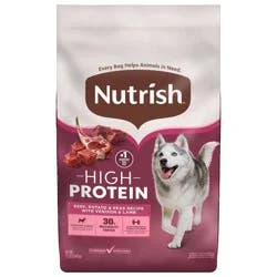 Nutrish High Protein Real Beef, Potato and Peas Recipe with Venison and Lamb Dry Dog Food - 12lbs