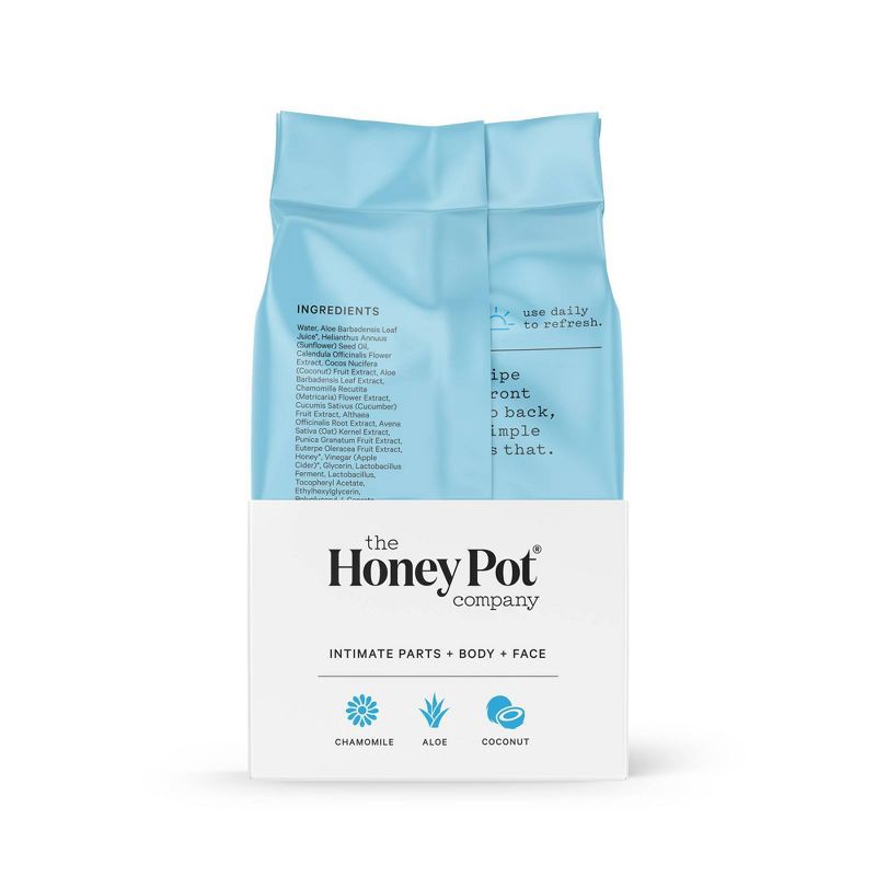 slide 2 of 5, The Honey Pot Company, Sensitive Daily Feminine Cleansing Wipes, Intimate Parts, Body or Face - 30ct, 30 ct