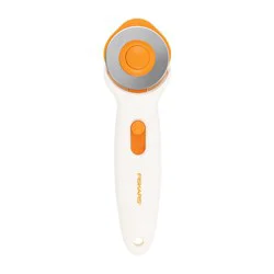 Fiskars Classic Stick Rotary Cutter (45 mm): Titanium Craft Tool, Manual, 9" Length, 3.75" Width, White Handle