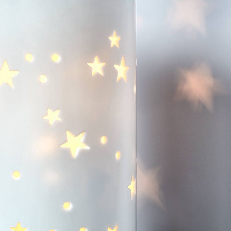 slide 4 of 5, 2-in-1 Starry Kids' Table Lamp (Includes LED Light Bulb) White - Pillowfort™: Ceramic Base, 3-Way Light, ETL Listed, 1 ct