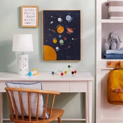 2-in-1 Starry Kids' Table Lamp (Includes LED Light Bulb) White - Pillowfort™: Ceramic Base, 3-Way Light, ETL Listed