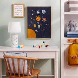 2-in-1 Starry Kids' Table Lamp (Includes LED Light Bulb) White - Pillowfort™: Ceramic Base, 3-Way Light, ETL Listed