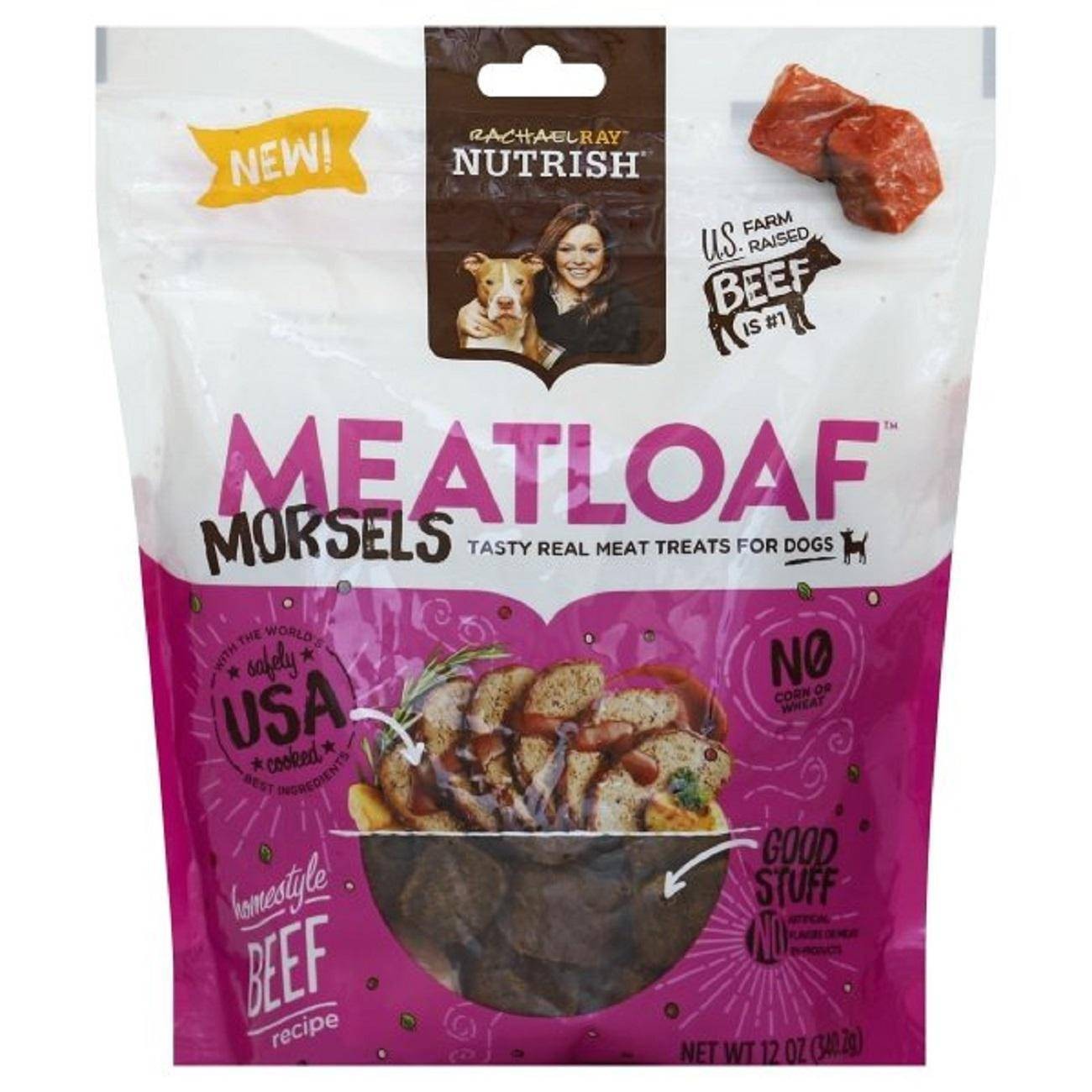 slide 1 of 1, Rachael Ray Nutrish Meatloaf Morsels Dog Treats Homestyle Beef Recipe, 12 oz