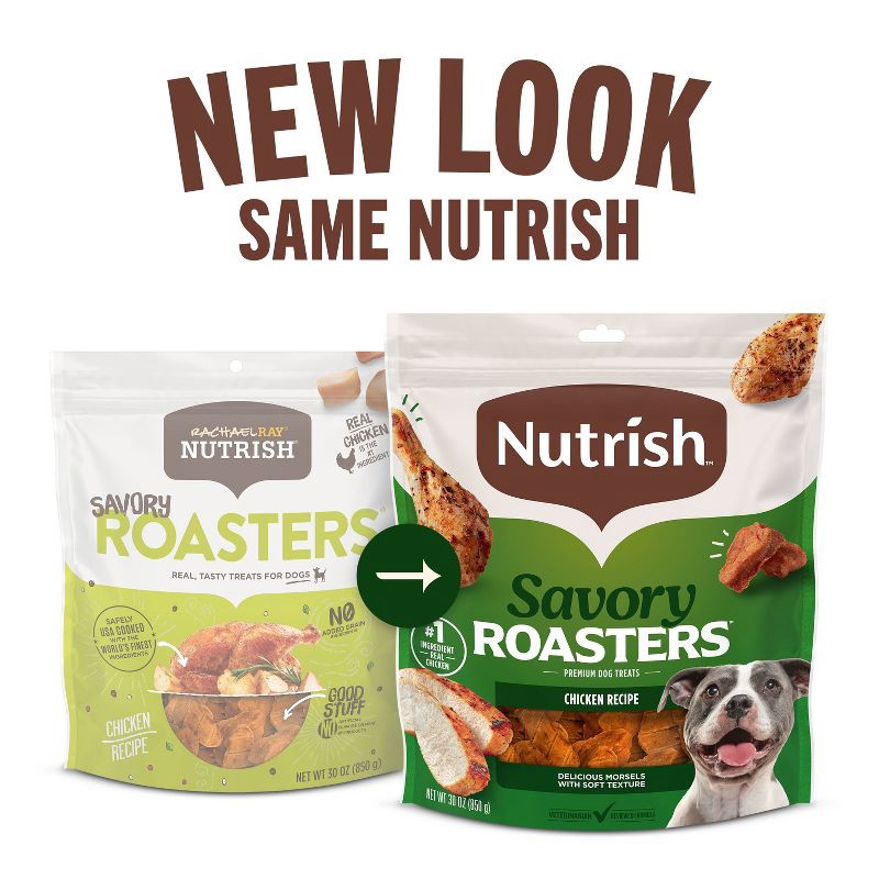 slide 3 of 12, Nutrish Savory Roasters Grain Free Chewy Chicken Dog Treats - 12oz, 12 oz