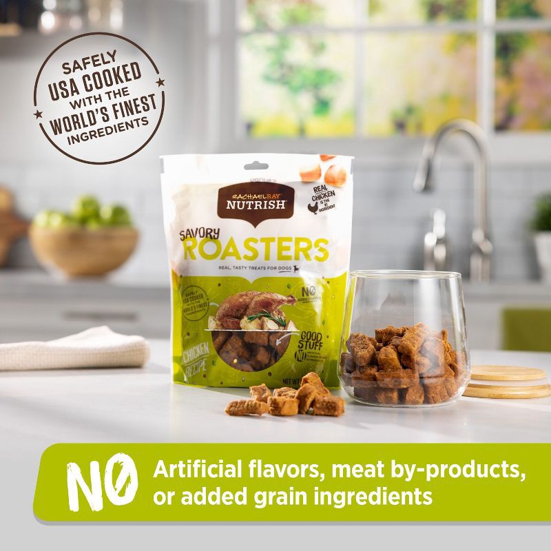 slide 3 of 7, Rachael Ray Nutrish Savory Roasters Grain Free Chewy Chicken Dog Treats - 12oz, 12 oz