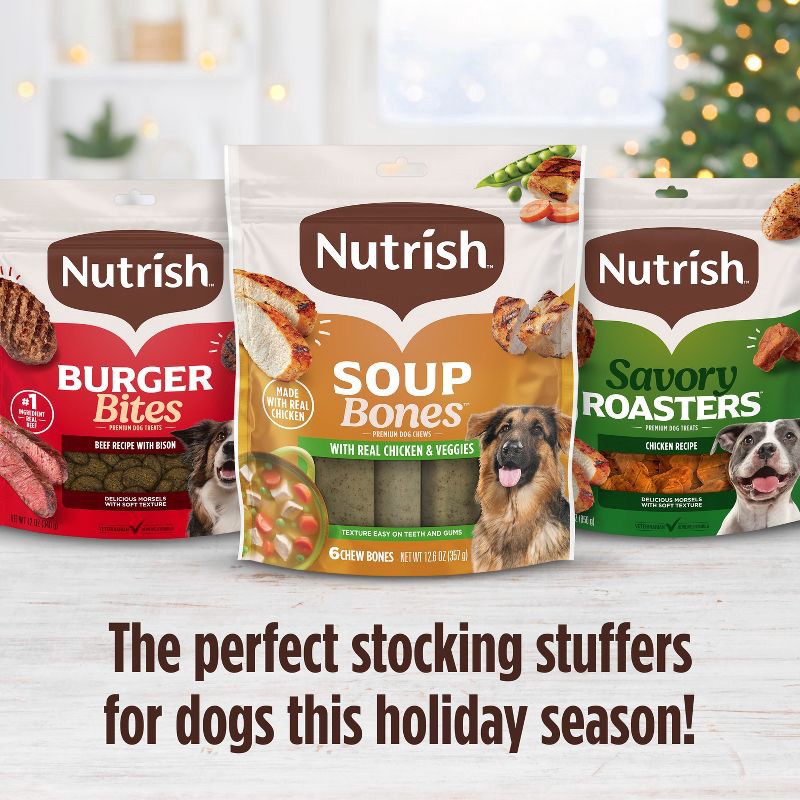 slide 7 of 12, Nutrish Savory Roasters Grain Free Chewy Chicken Dog Treats - 12oz, 12 oz