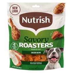 Nutrish Savory Roasters Grain Free Chewy Chicken Dog Treats - 12oz