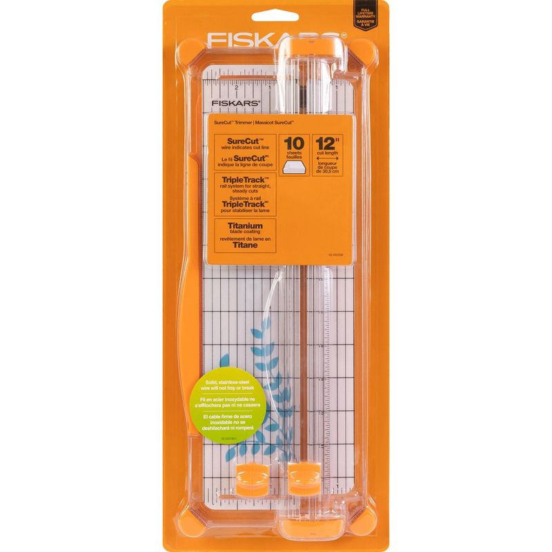 slide 1 of 4, Fiskars SureCut Scrapbooking Paper Trimmer (12"), 1 ct