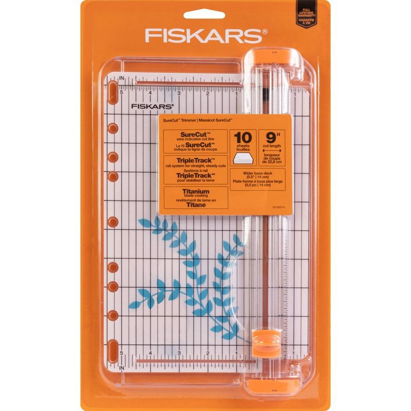 slide 1 of 4, Fiskars SureCut Card Making Paper Trimmer (9"), 1 ct