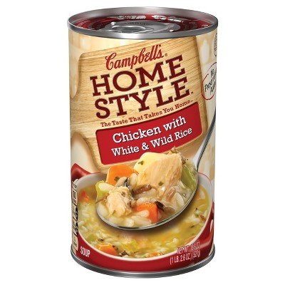 slide 1 of 1, Campbell's Homestyle Chicken With White & Wild Rice Soup, 18.6 oz