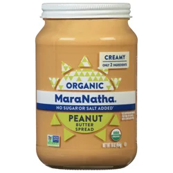 MaraNatha Organic Peanut Butter Spread 16 oz