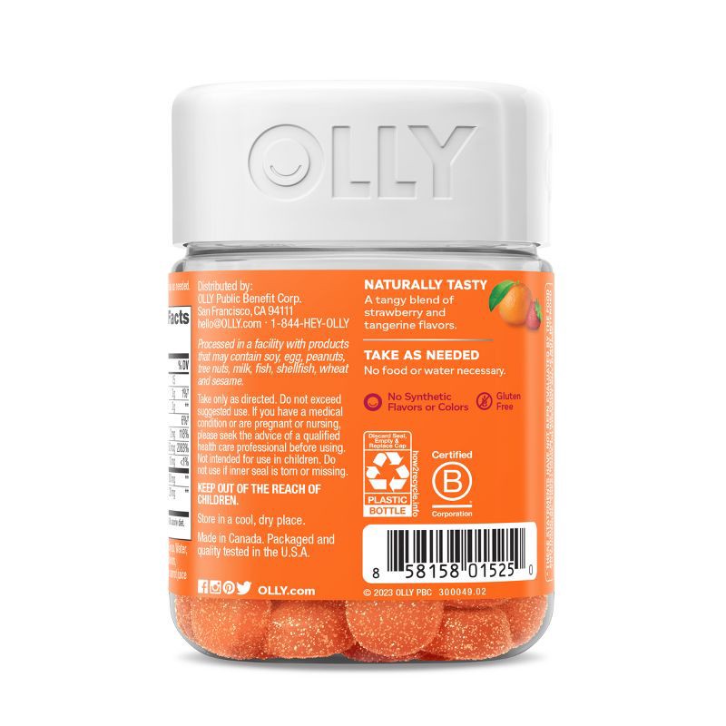 slide 5 of 8, OLLY Laser Focus Gummies - Berry Tangy Tangerine - 36ct, 36 ct