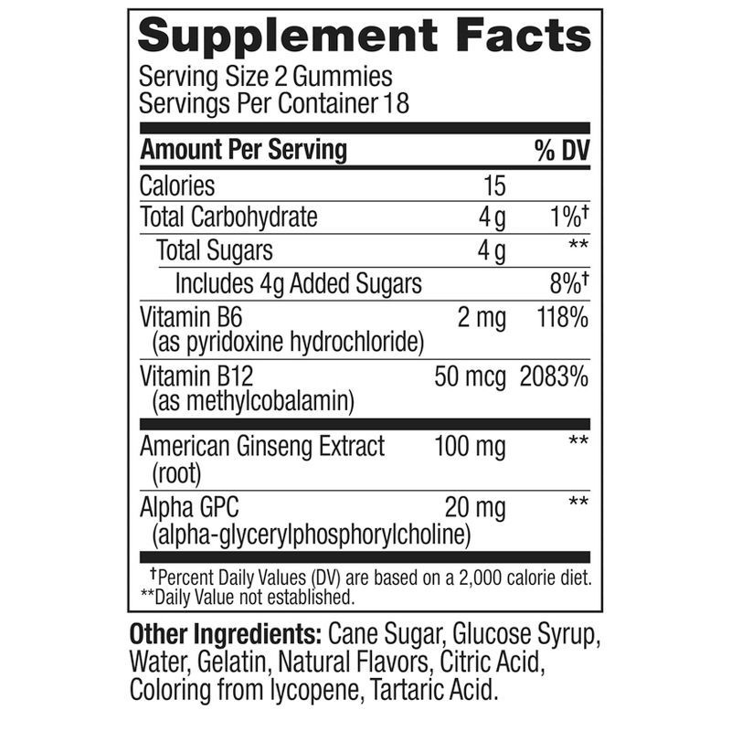 slide 7 of 8, OLLY Laser Focus Gummies - Berry Tangy Tangerine - 36ct, 36 ct