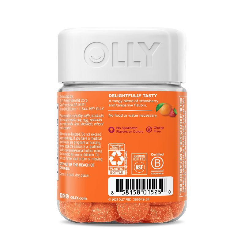 slide 8 of 11, OLLY Laser Focus Gummies - Berry Tangy Tangerine - 36ct, 36 ct