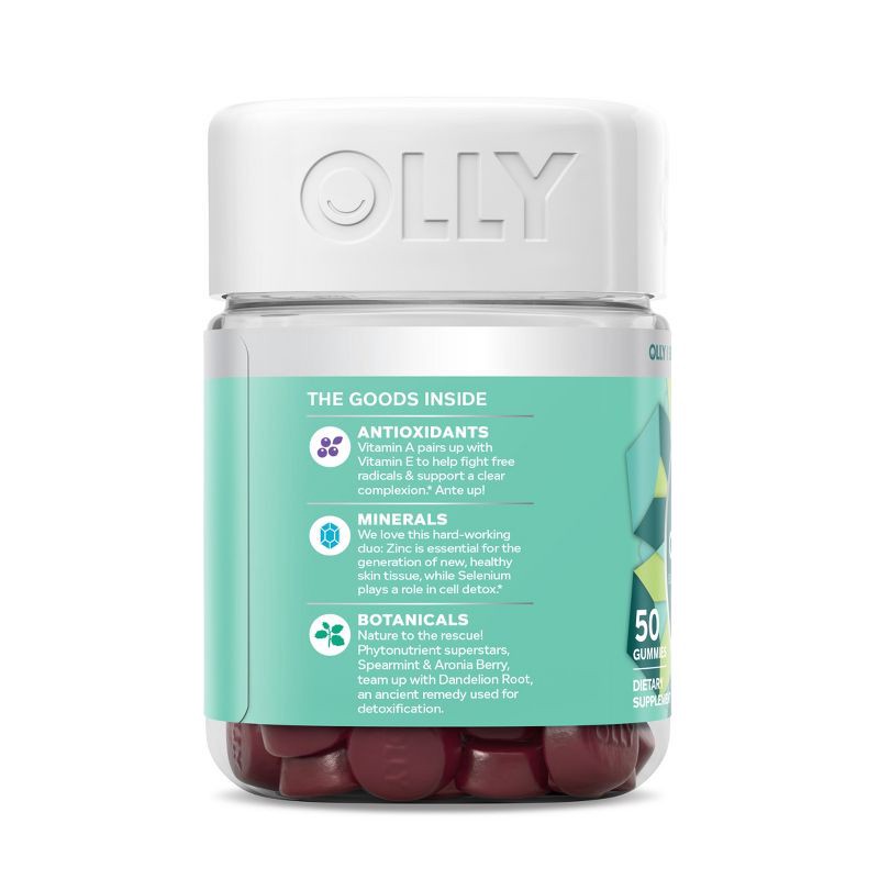 slide 6 of 8, OLLY Flawless Complexion Chewable Gummies - Berry Fresh - 50ct, 50 ct