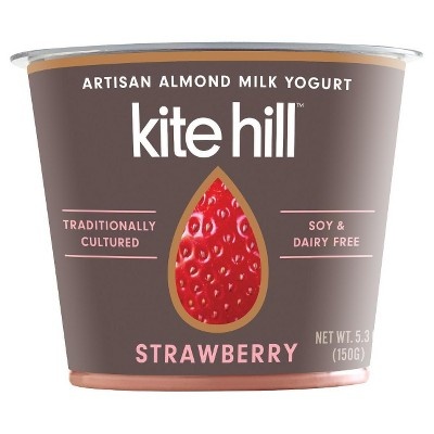 slide 1 of 1, Kite Hill Strawberry Artisan Almond Milk Yogurt, 5.3 oz