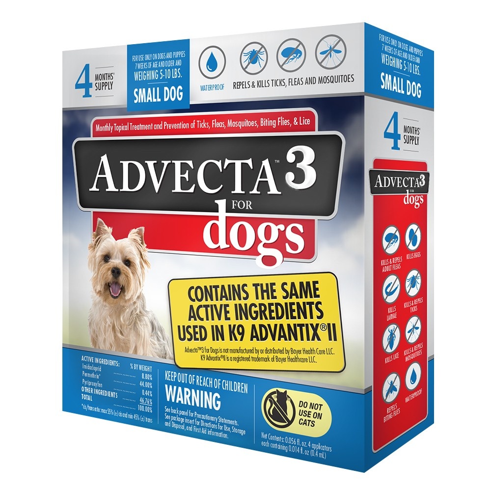 slide 1 of 3, Advecta Flea Drops Pet Insect Treatment For Small Dog - 4ct, 0.056 fl oz