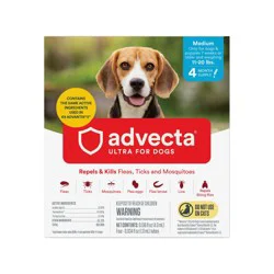 Advecta Pet Insect Flea Drops Treatment for Dogs - M - 11 to 20lbs - 4ct