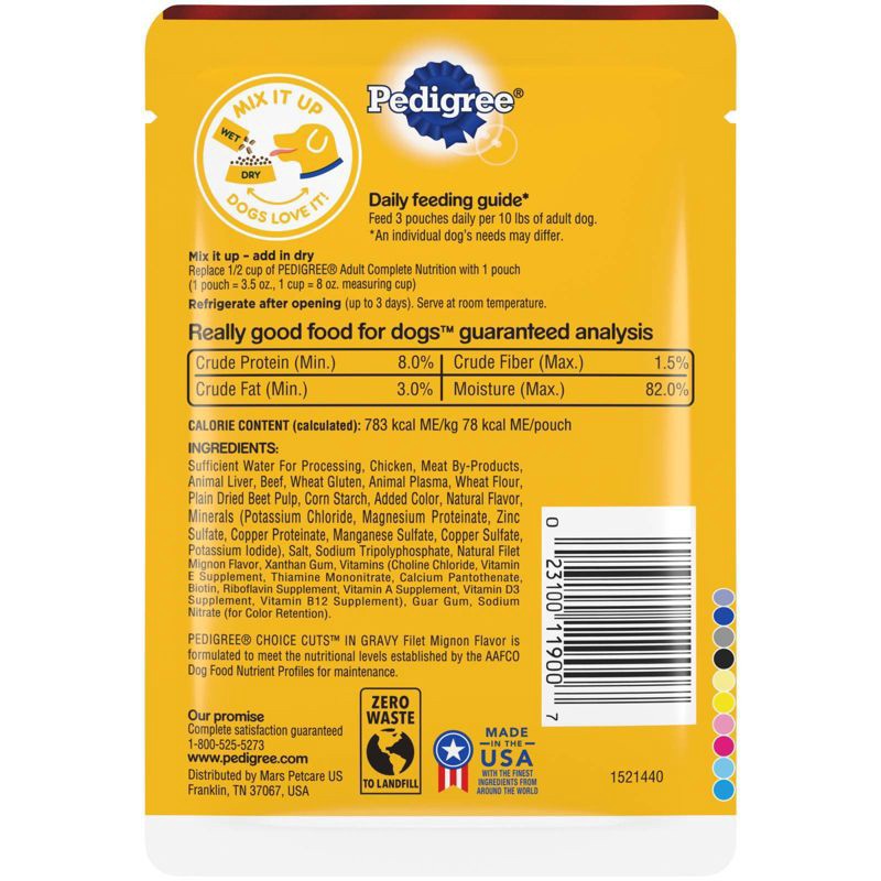 slide 2 of 4, Pedigree Choice Cuts In Gravy with Beef in Filet Mignon Flavor Wet Dog Food - 3.5oz, 3.5 oz