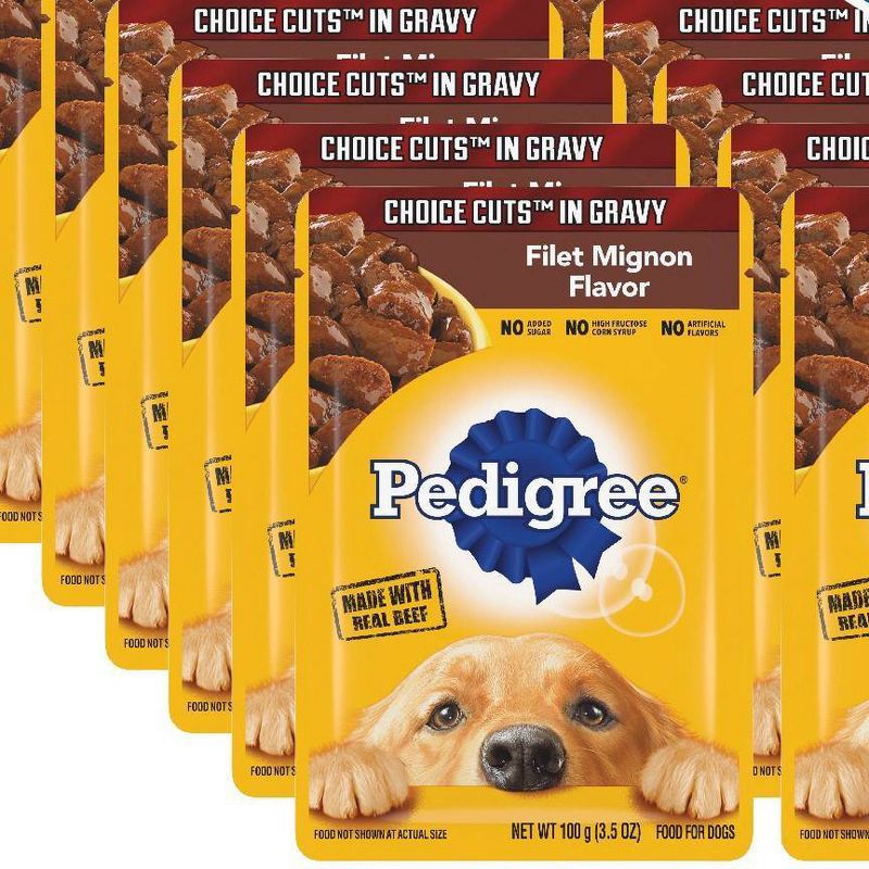 slide 4 of 4, Pedigree Choice Cuts In Gravy with Beef in Filet Mignon Flavor Wet Dog Food - 3.5oz, 3.5 oz