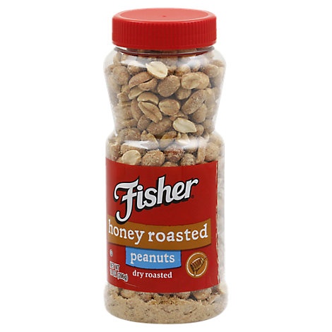 slide 1 of 1, Fisher Honey Roast Peanuts, 14 oz