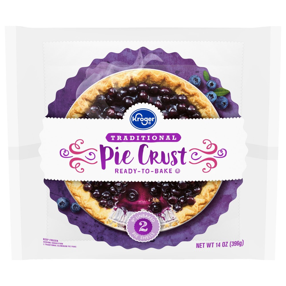 slide 1 of 3, Kroger Traditional Ready-To-Bake Pie Crusts, 2 ct; 14 oz