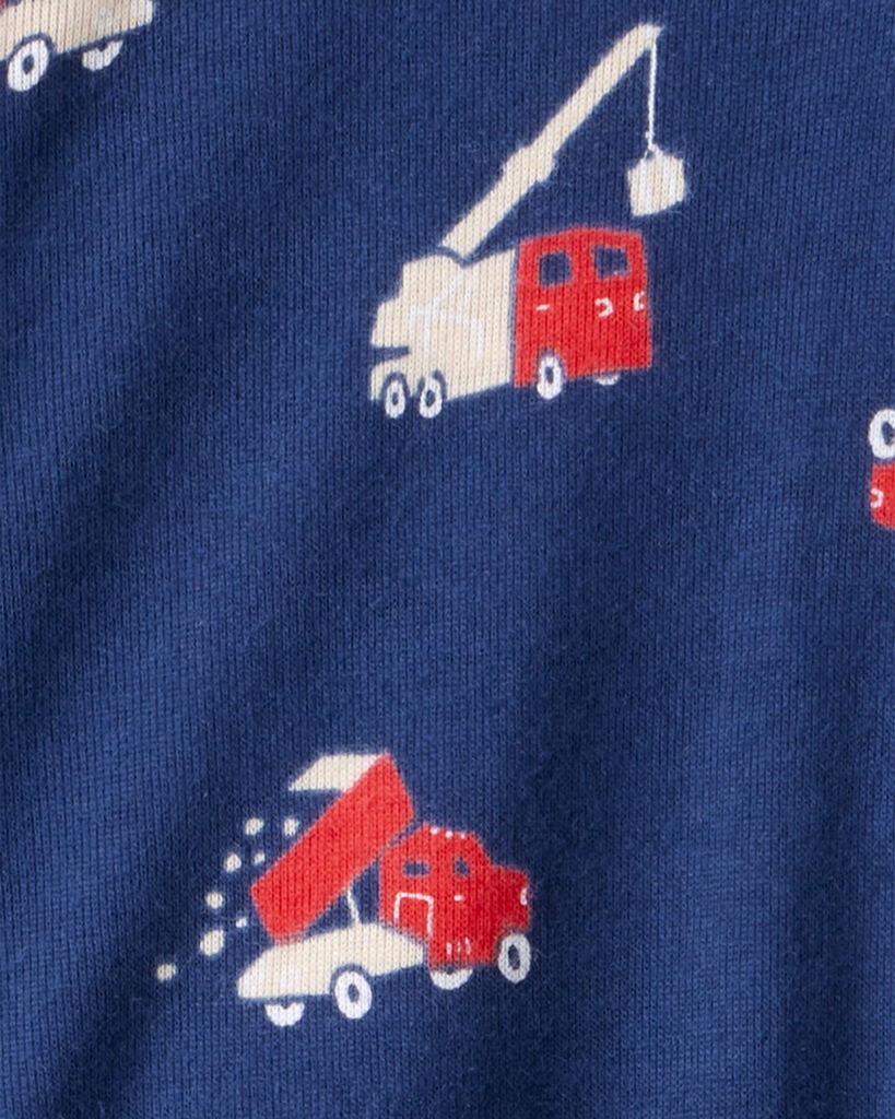 slide 2 of 3, Carters Baby Boy Construction 100% Cotton Snug Fit 2-Way Zip Footie 1-Piece Pajamas - Navy Navy 24M, 1 ct