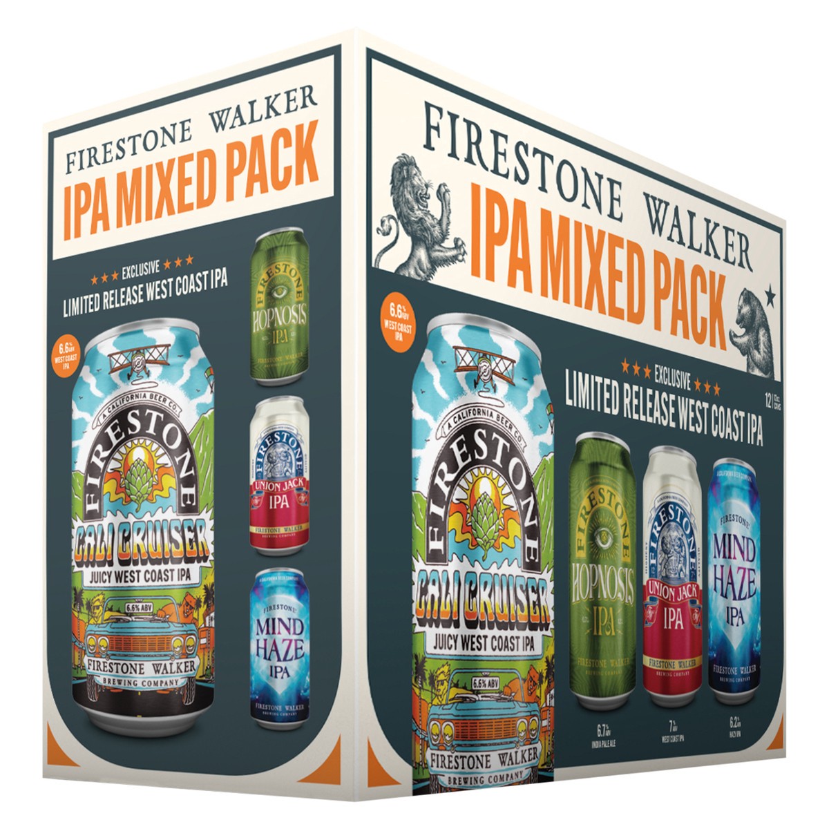 slide 2 of 3, Firestone Walker West Coast IPA Beer Mixed Pack 12 - 12 oz Cans, 12 ct; 12 fl oz