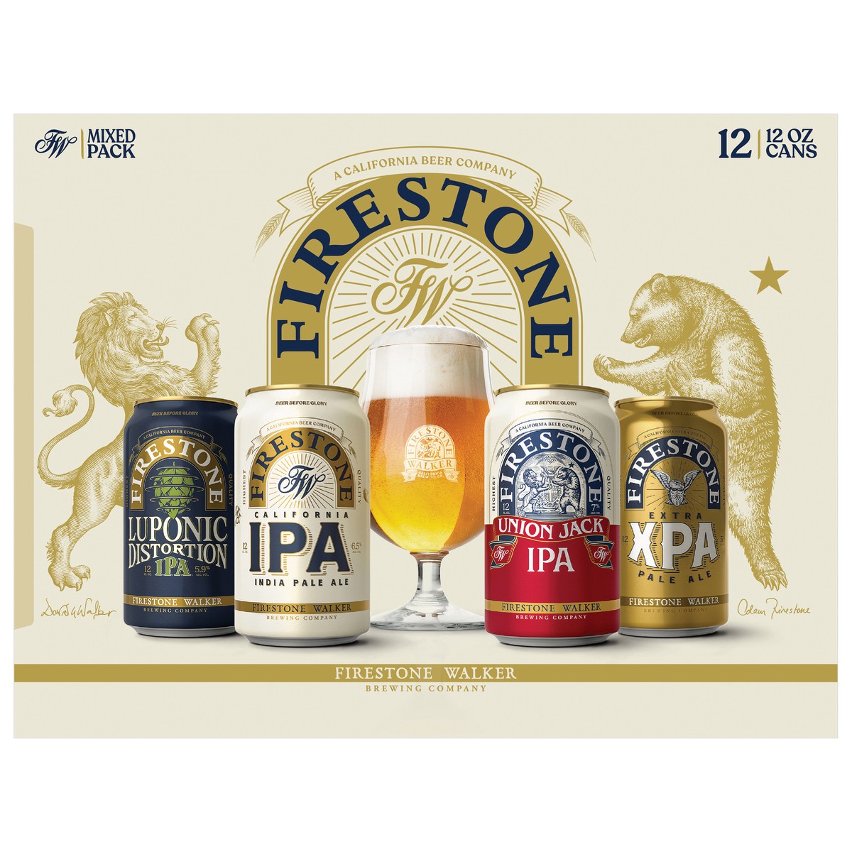 slide 1 of 3, Firestone Walker Mixed Pack West Coast IPA Beer 12 - 12 oz Cans, 12 ct