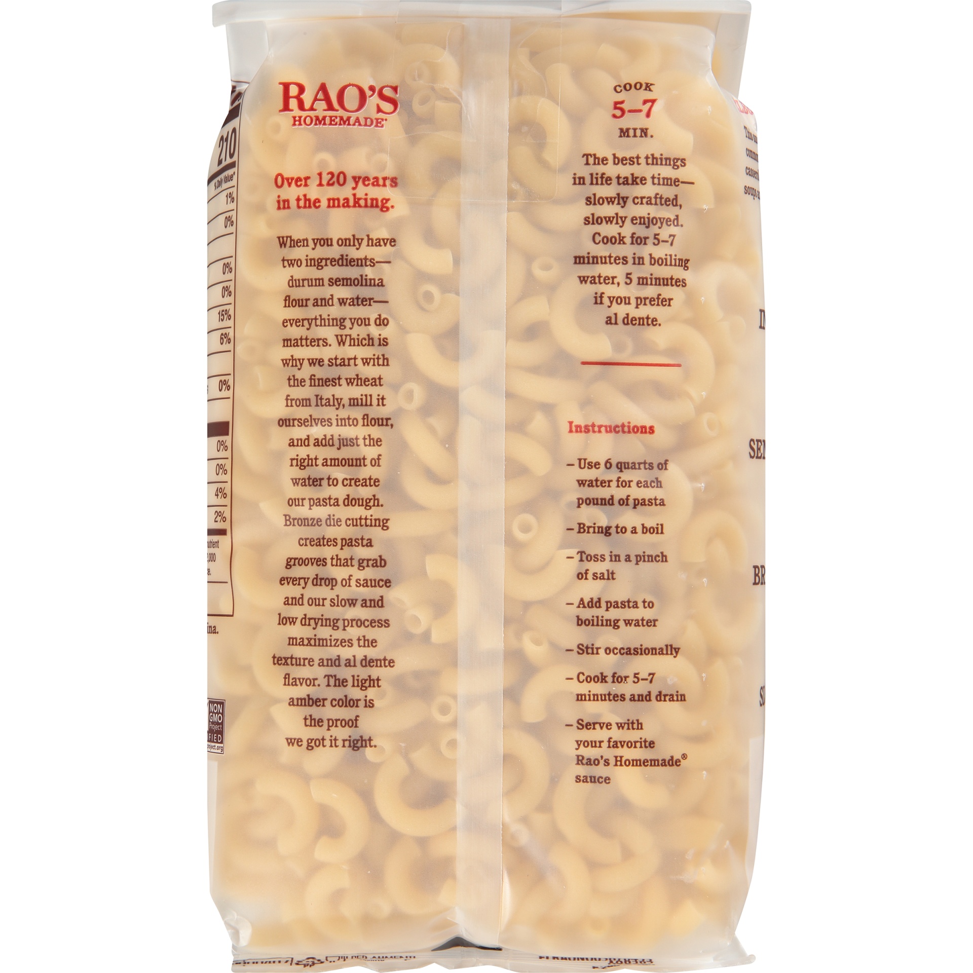 slide 5 of 7, Rao's Homemade Elbow Macaroni, 16 oz