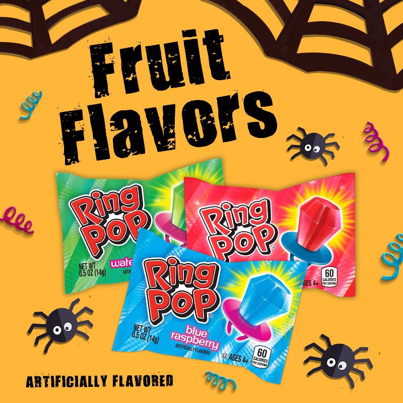 slide 3 of 6, Bazooka Ring Pop Lollipops and Hard Candy Party Pack - 10oz/20ct, 20 ct; 10 oz