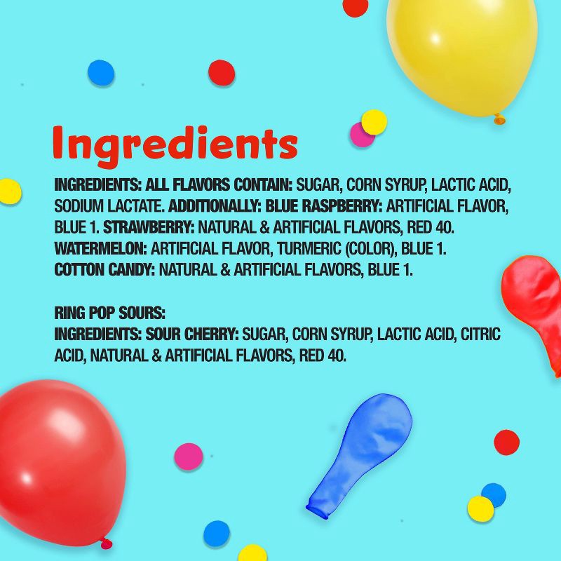 slide 3 of 7, Bazooka Ring Pop Lollipops and Hard Candy Party Pack - 10oz/20ct, 20 ct; 10 oz