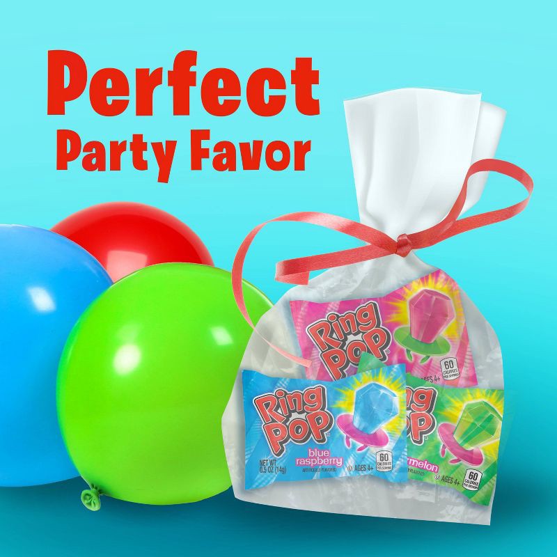 slide 6 of 7, Bazooka Ring Pop Lollipops and Hard Candy Party Pack - 10oz/20ct, 20 ct; 10 oz