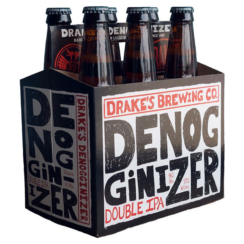 slide 1 of 1, Drake's Brewing Drake's Denogginizer Imperial IPA Beer - 6pk/12 fl oz Cans, 6 ct; 12 fl oz