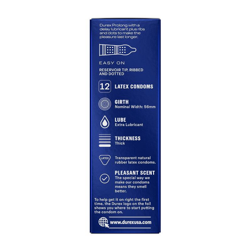 slide 15 of 17, Durex Prolong Latex Condoms - 12ct, 12 ct
