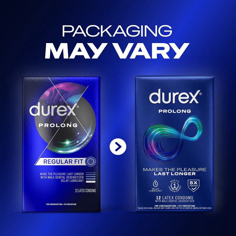 slide 17 of 17, Durex Prolong Latex Condoms - 12ct, 12 ct