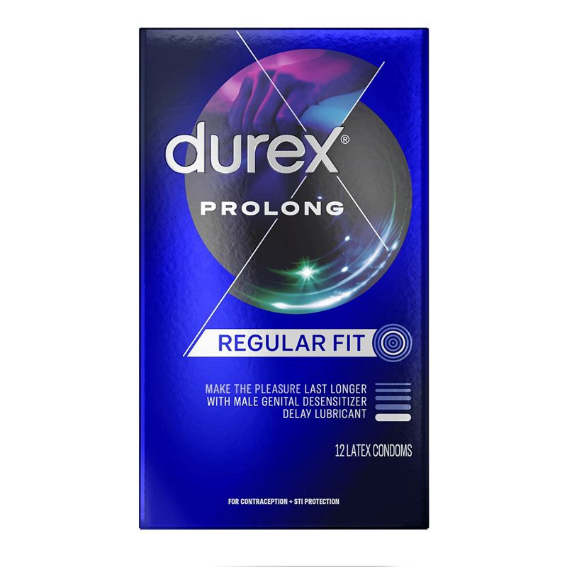 slide 1 of 14, Durex Prolong Latex Condoms - 12ct, 12 ct