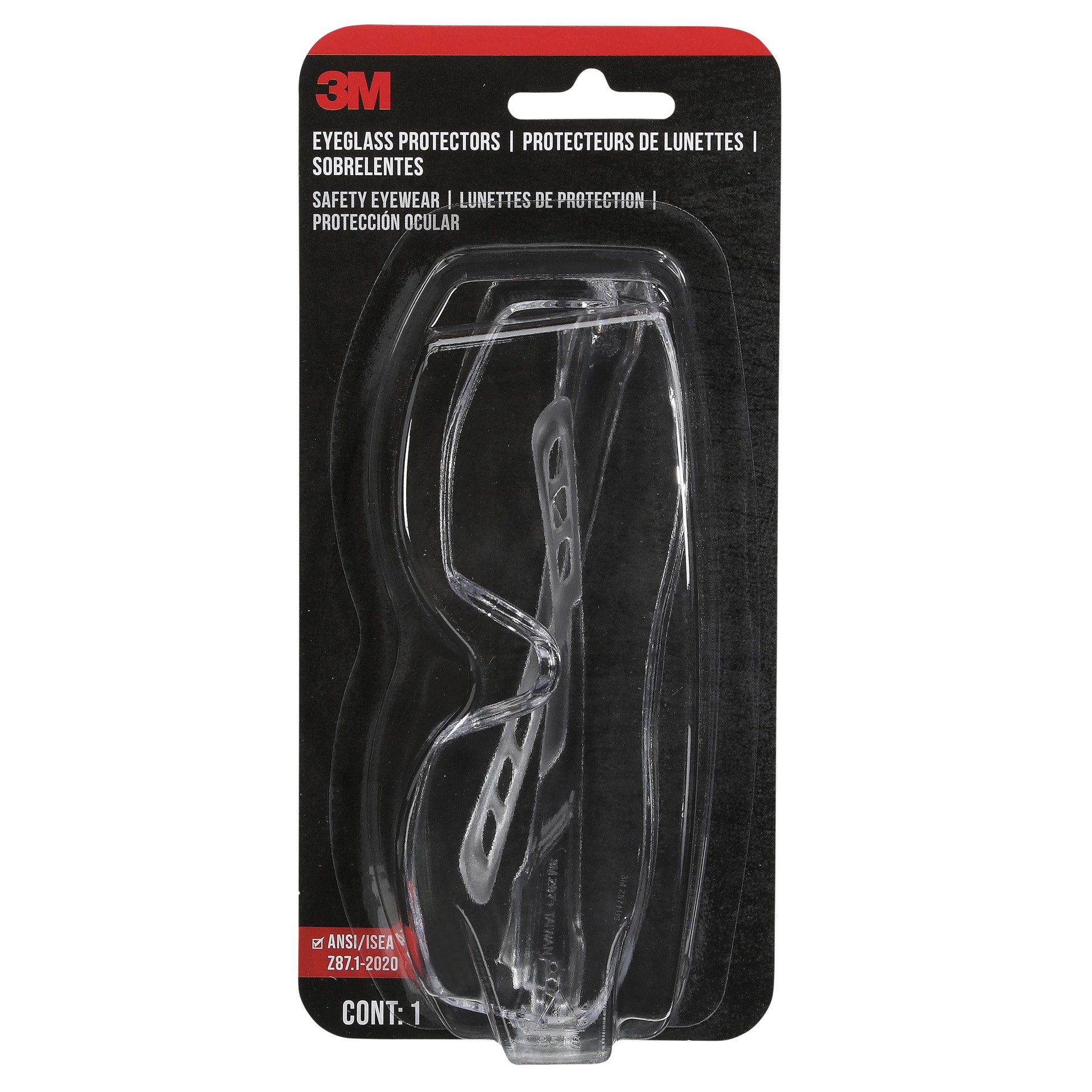 slide 1 of 6, 3M Over The Glass Plastic Safety Glasses, 1 ct