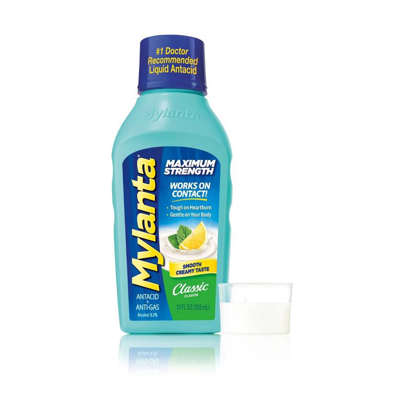 slide 6 of 7, Mylanta Maximum Strength Liquid - Classic Flavor - 12oz, 12 oz