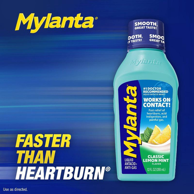 slide 8 of 8, Mylanta Heartburn and Gas Relief Liquid Antacid - Classic Flavor - 12 fl oz, 12 fl oz