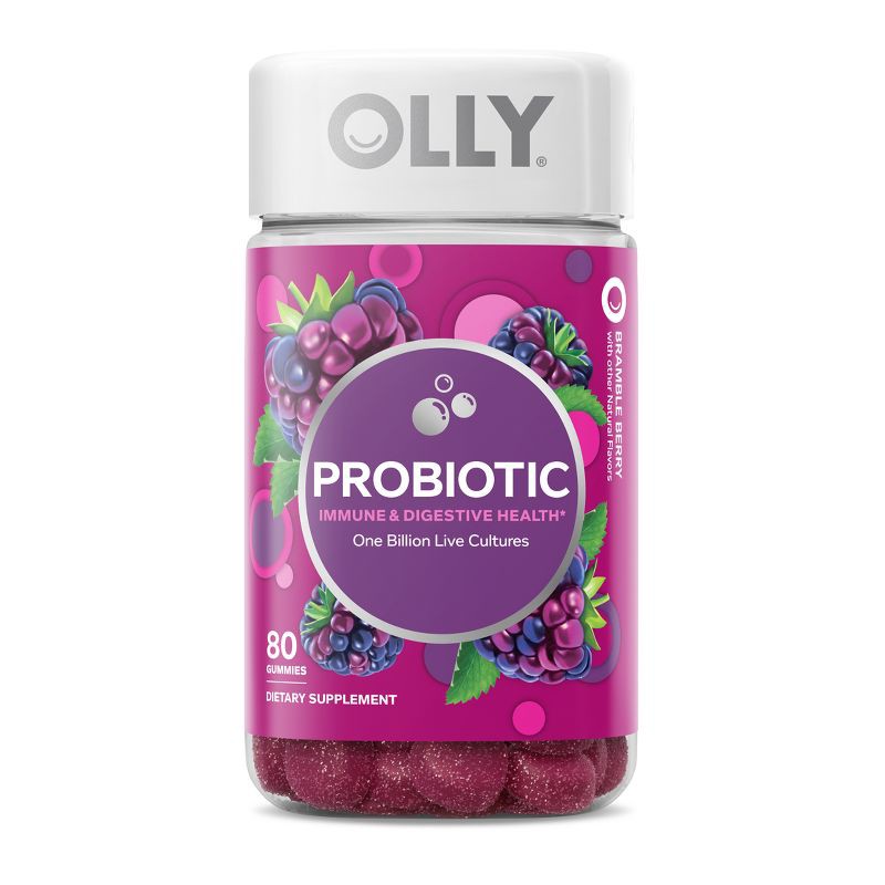 slide 1 of 1, OLLY Probiotic Gummies for Immune & Digestive Support - Bramble Berry - 80ct, 80 ct