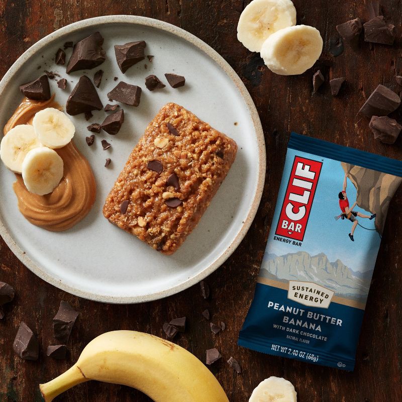 slide 2 of 6, CLIF Bar Peanut Butter Banana with Dark Chocolate Energy Bars - 14.40oz/6ct, 14.40 oz, 6 ct