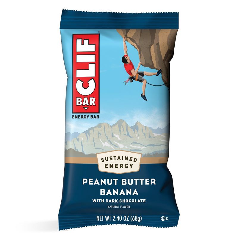 slide 3 of 6, CLIF Bar Peanut Butter Banana with Dark Chocolate Energy Bars - 14.40oz/6ct, 14.40 oz, 6 ct