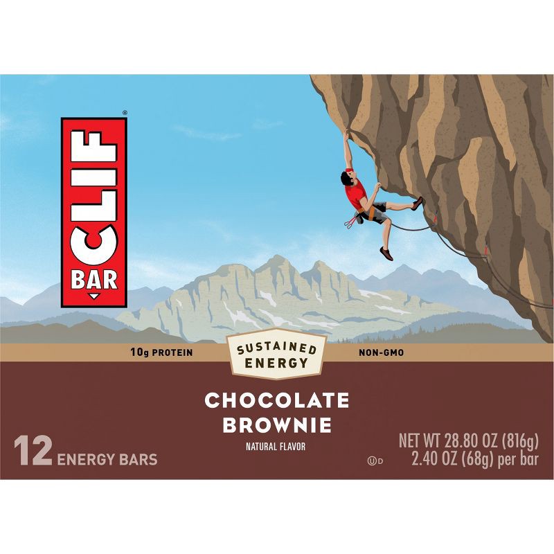 slide 7 of 7, CLIF Bar Chocolate Brownie Energy Bars - 12ct, 12 ct