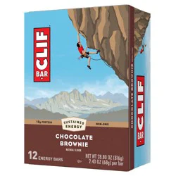 CLIF Bar Chocolate Brownie Energy Bars - 12ct